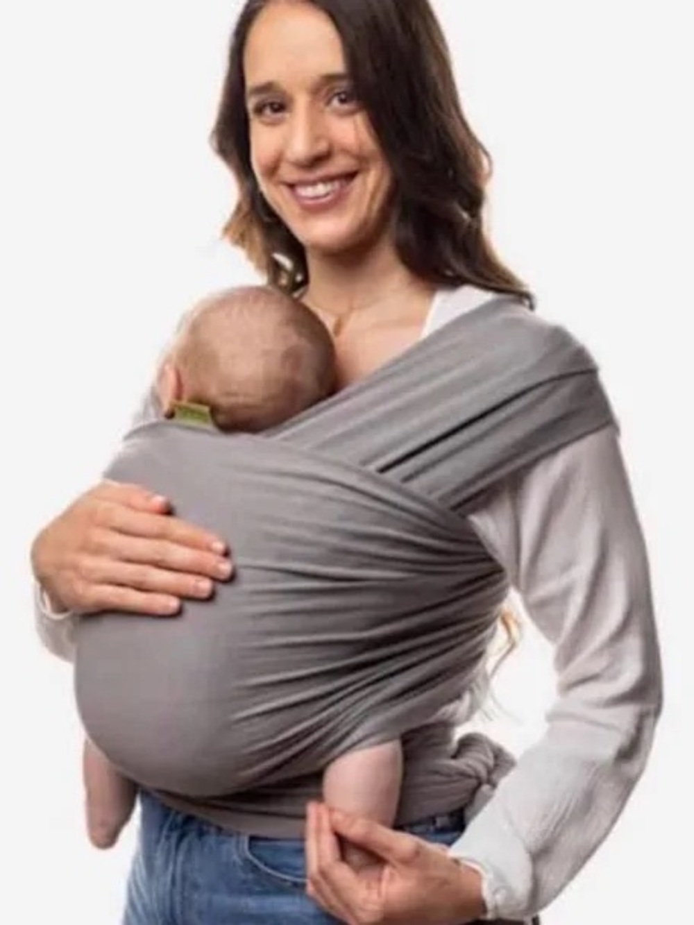 The BobaWrap Comfort Stretch Baby Wrap Carrier in Gray